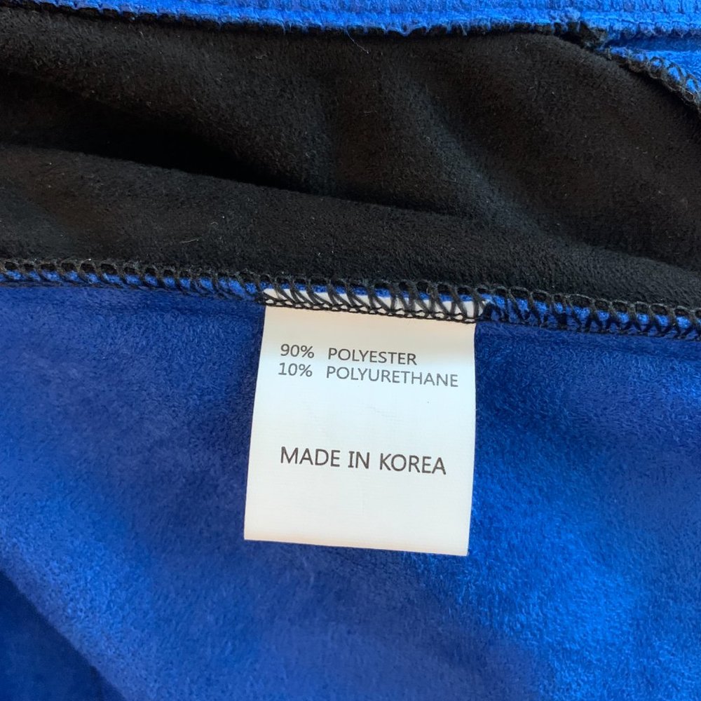 Damee Color Block Blue & Black Button Up Top, Sz … - image 7